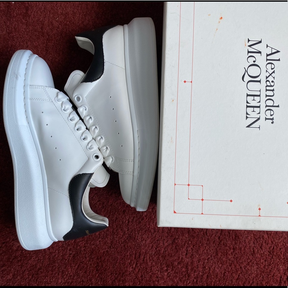 Alexander McQueen White & Black Oversized Sneakers